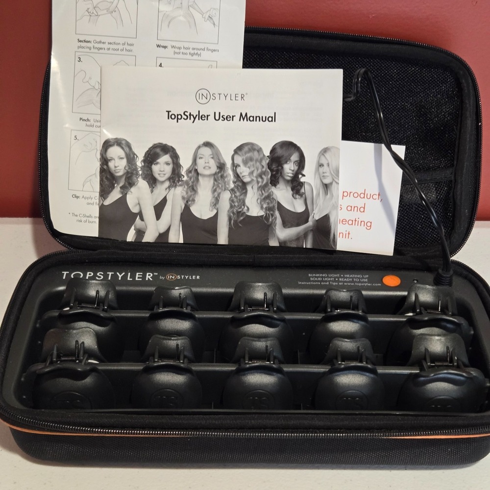 TopStyler By InStyler Heated Ceramic Styling Shells Hair Curlers Tested‎ Working